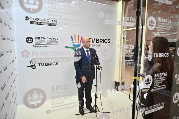 Студия TV BRICS на ПМЭФ-2026 в рамках Зоны делового общения Roscongress International